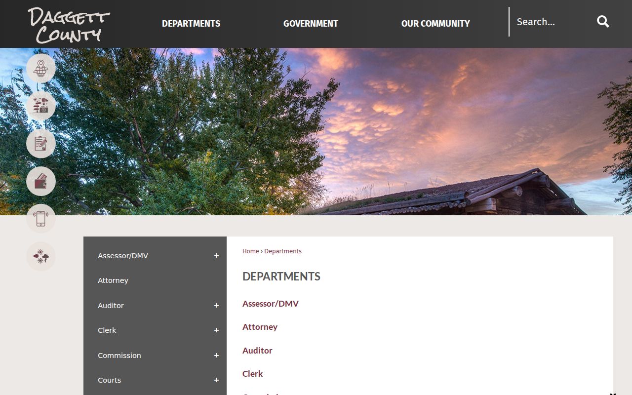 Daggett County department directory for Manila public record offices